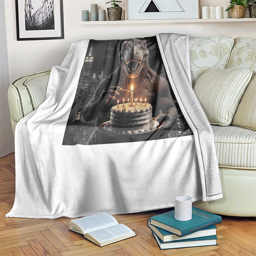 Funny Birthday Dinosaur Throw Blanket Prehistoric Party Celebration TS12 Print Your Wear