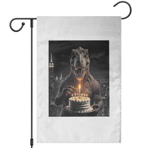 Funny Birthday Dinosaur Garden Flag Prehistoric Party Celebration TS12 White Print Your Wear