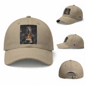 Funny Birthday Dinosaur Baseball Cap Prehistoric Party Celebration TS12 Baseball Cap Universal Fit Khaki Print Your Wear