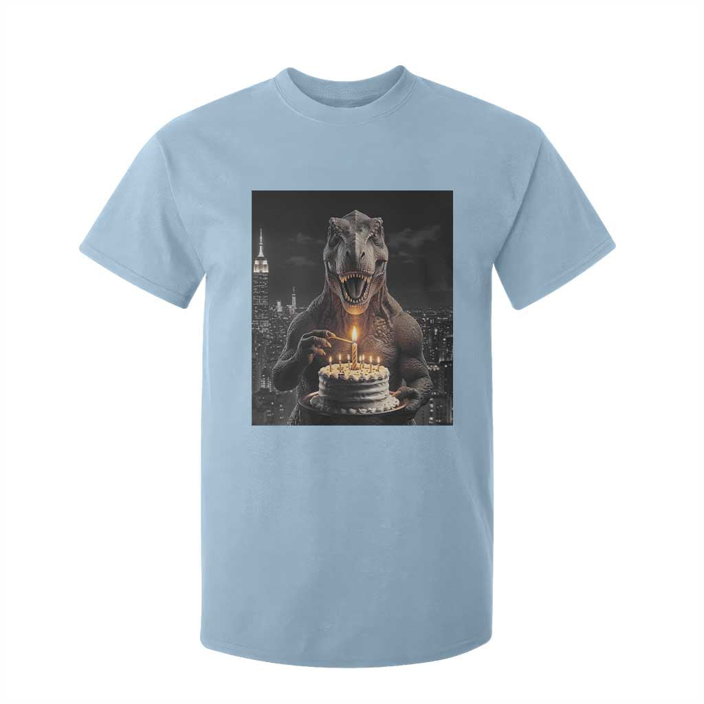Funny Birthday Dinosaur T Shirt For Kid Prehistoric Party Celebration TS12 Light Blue Print Your Wear