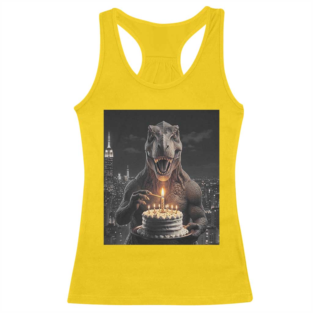 Funny Birthday Dinosaur Racerback Tank Top Prehistoric Party Celebration TS12 Daisy Print Your Wear