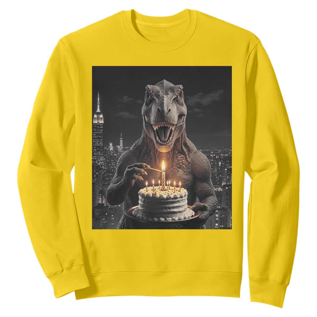 Funny Birthday Dinosaur Sweatshirt Prehistoric Party Celebration TS12 Daisy Print Your Wear
