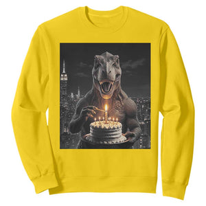 Funny Birthday Dinosaur Sweatshirt Prehistoric Party Celebration TS12 Daisy Print Your Wear