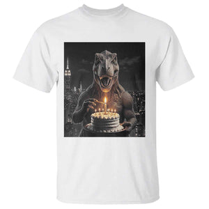Funny Birthday Dinosaur T Shirt Prehistoric Party Celebration TS12 White Print Your Wear