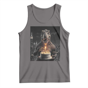 Funny Birthday Dinosaur Tank Top Prehistoric Party Celebration TS12 Deep Heather Print Your Wear