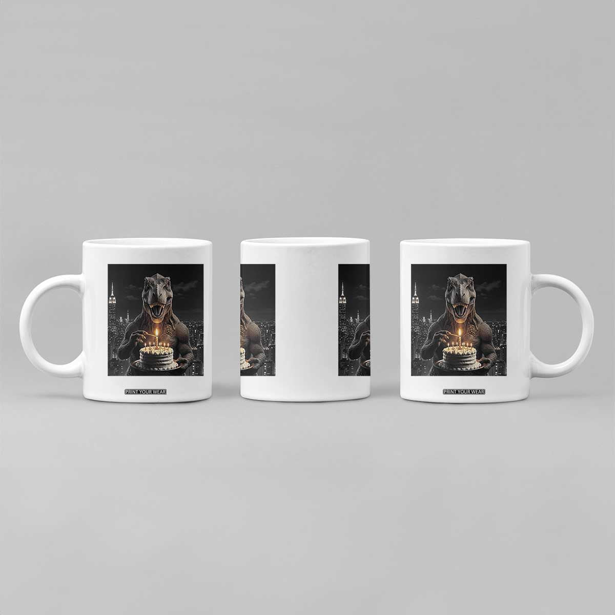 Funny Birthday Dinosaur Coffee Mug Prehistoric Party Celebration TS12 Print Your Wear
