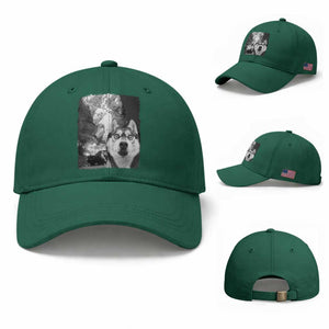 Funny Husky Chaos Baseball Cap Cool Dog Selfie With Burning Car TS12 Baseball Cap Universal Fit Irish Green Print Your Wear