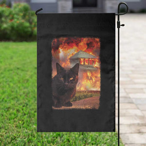 Funny Crazy Cat Selfie Garden Flag Bad Kitty Chaos Humor Graphic TS12 Print Your Wear
