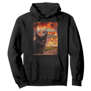 Funny Crazy Cat Selfie Hoodie Bad Kitty Chaos Humor Graphic TS12 Black Print Your Wear
