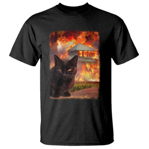 Funny Crazy Cat Selfie T Shirt Bad Kitty Chaos Humor Graphic TS12 Black Print Your Wear