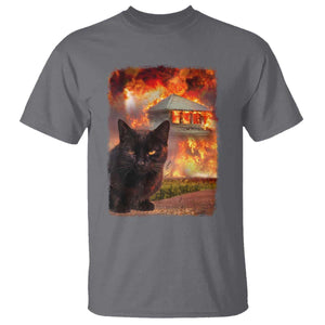 Funny Crazy Cat Selfie T Shirt Bad Kitty Chaos Humor Graphic TS12 Charcoal Print Your Wear