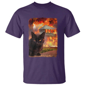 Funny Crazy Cat Selfie T Shirt Bad Kitty Chaos Humor Graphic TS12 Purple Print Your Wear