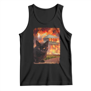 Funny Crazy Cat Selfie Tank Top Bad Kitty Chaos Humor Graphic TS12 Black Print Your Wear