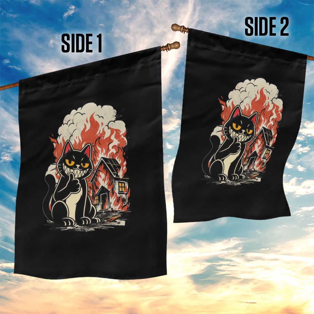 Funny Trouble Maker Cat Garden Flag Cute Mischief Graphic Gift For Cat Lover TS12 Print Your Wear