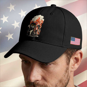Funny Trouble Maker Cat Baseball Cap Cute Mischief Graphic Gift For Cat Lover TS12 Print Your Wear