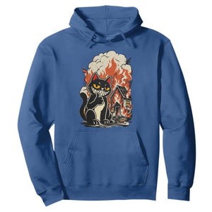 Funny Trouble Maker Cat Hoodie Cute Mischief Graphic Gift For Cat Lover TS12 Royal Blue Print Your Wear