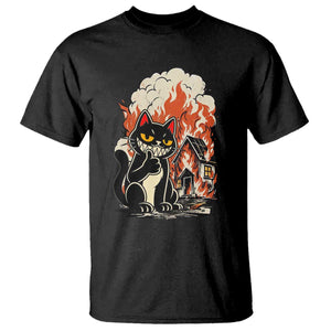 Funny Trouble Maker Cat T Shirt Cute Mischief Graphic Gift For Cat Lover TS12 Black Print Your Wear