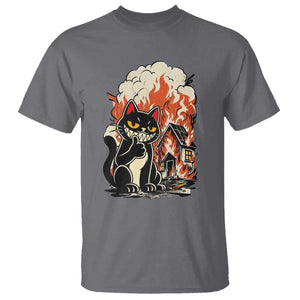Funny Trouble Maker Cat T Shirt Cute Mischief Graphic Gift For Cat Lover TS12 Charcoal Print Your Wear