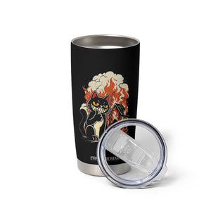 Funny Trouble Maker Cat Tumbler Cup Cute Mischief Graphic Gift For Cat Lover TS12 Print Your Wear