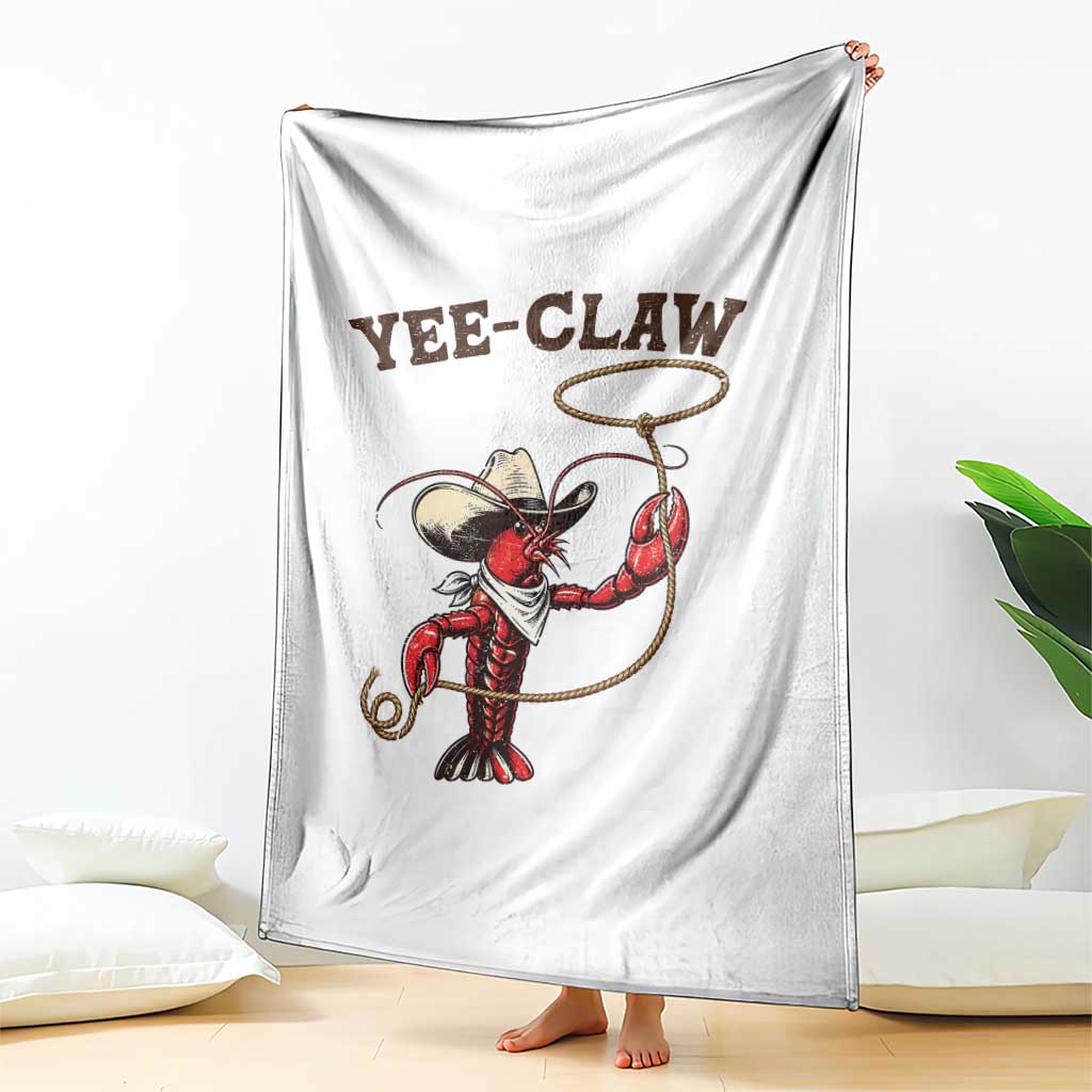 Yee Claw Throw Blanket Funny Crawfish Cajun Seafood Festival TS12 Print Your Wear