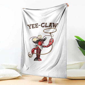Yee Claw Throw Blanket Funny Crawfish Cajun Seafood Festival TS12 Print Your Wear