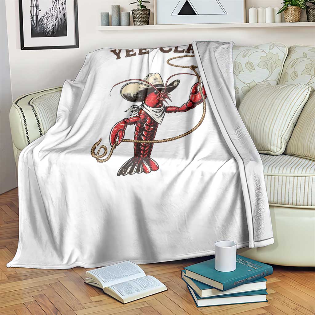 Yee Claw Throw Blanket Funny Crawfish Cajun Seafood Festival TS12 Print Your Wear
