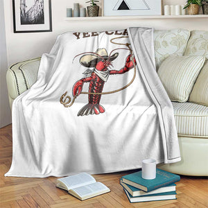 Yee Claw Throw Blanket Funny Crawfish Cajun Seafood Festival TS12 Print Your Wear