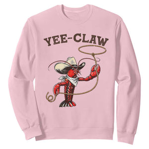 Yee Claw Sweatshirt Funny Crawfish Cajun Seafood Festival TS12 Light Pink Print Your Wear