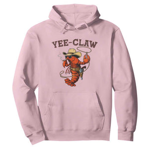 Yee Claw Southern Crawfish Hoodie Funny Seafood Party Graphic TS12 Light Pink Print Your Wear