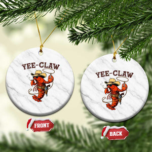 Yee Claw Southern Crawfish Ceramic Ornament Funny Seafood Party Graphic TS12 1pc White Marble Print Your Wear