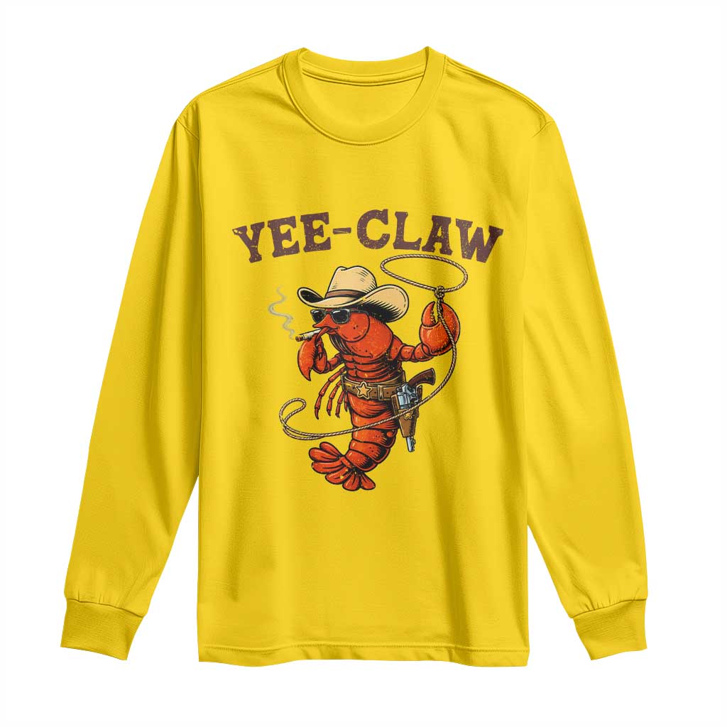 Yee Claw Southern Crawfish Long Sleeve Shirt Funny Seafood Party Graphic TS12 Daisy Print Your Wear