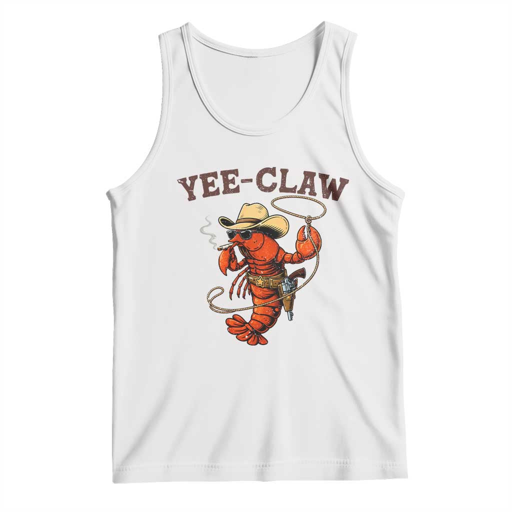 Yee Claw Southern Crawfish Tank Top Funny Seafood Party Graphic TS12 White Print Your Wear