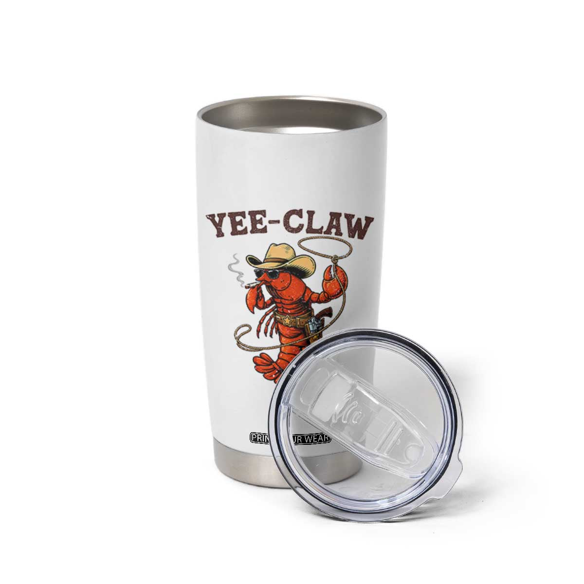 Yee Claw Southern Crawfish Tumbler Cup Funny Seafood Party Graphic TS12 Print Your Wear
