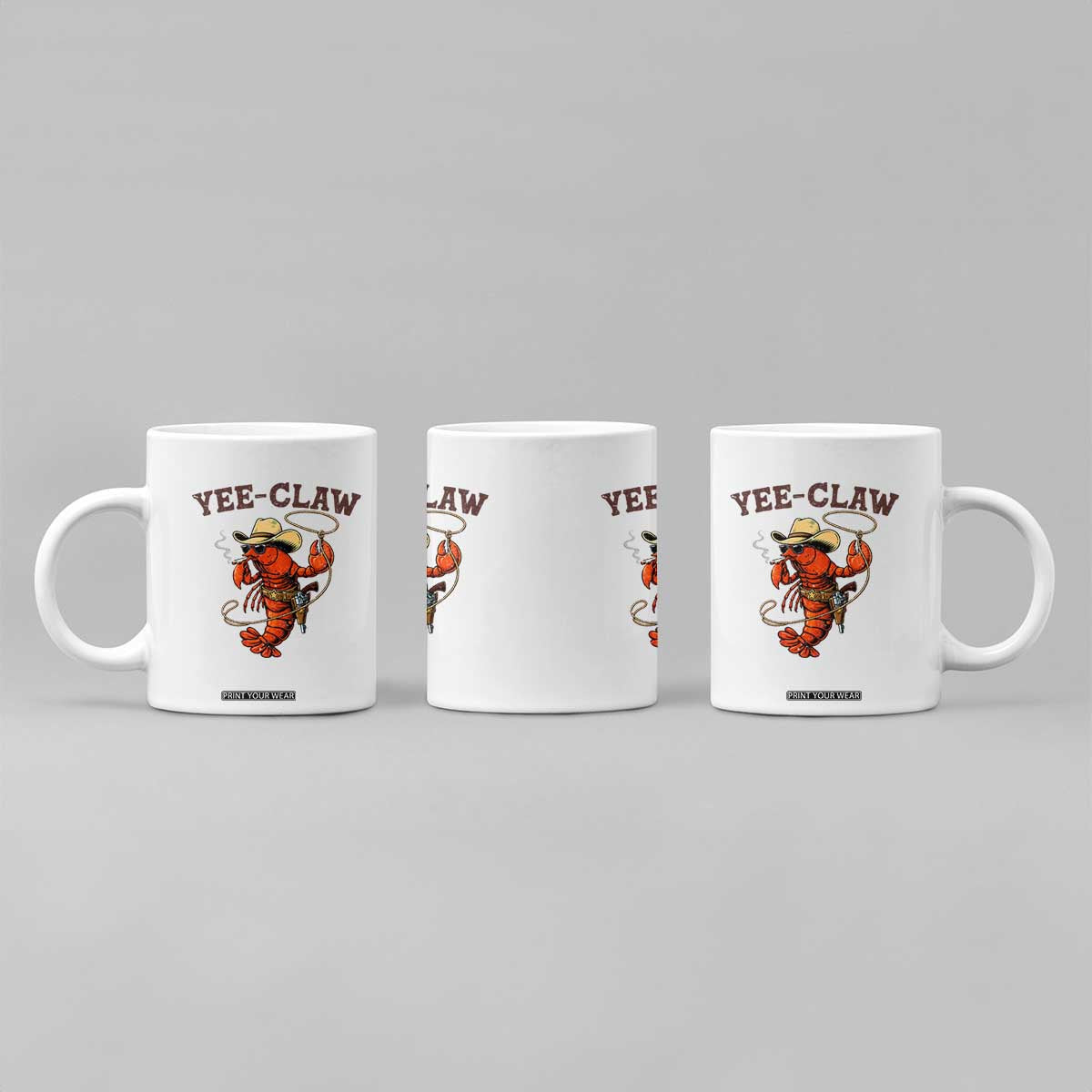 Yee Claw Southern Crawfish Coffee Mug Funny Seafood Party Graphic TS12 Print Your Wear