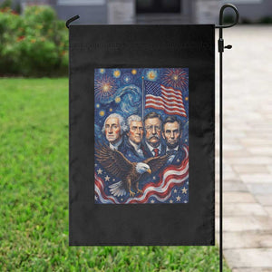 USA Presidents Mount Rushmore Garden Flag Starry Night Inspired Art TS12 Print Your Wear