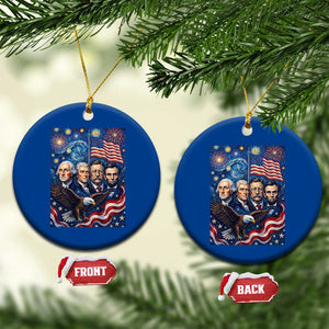 USA Presidents Mount Rushmore Ceramic Ornament Starry Night Inspired Art TS12 1pc Blue Print Your Wear
