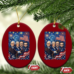 USA Presidents Mount Rushmore Ceramic Ornament Starry Night Inspired Art TS12 Print Your Wear
