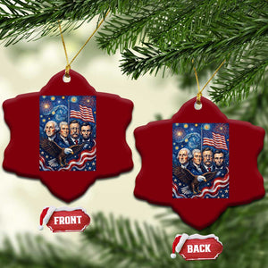 USA Presidents Mount Rushmore Ceramic Ornament Starry Night Inspired Art TS12 Print Your Wear