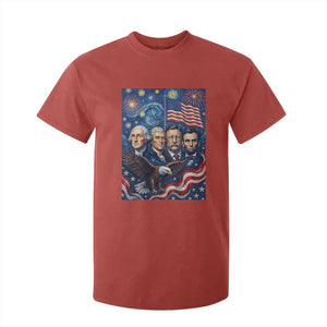USA Presidents Mount Rushmore T Shirt For Kid Starry Night Inspired Art TS12 Red Print Your Wear