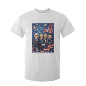 USA Presidents Mount Rushmore T Shirt For Kid Starry Night Inspired Art TS12 White Print Your Wear
