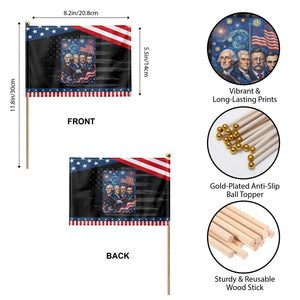 USA Presidents Mount Rushmore Patriotic Handheld Flag Starry Night Inspired Art TS12 Print Your Wear