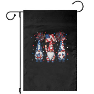 Red White Blue Gnomes Fireworks Garden Flag Patriotic 4th Of July TS12 Black Print Your Wear