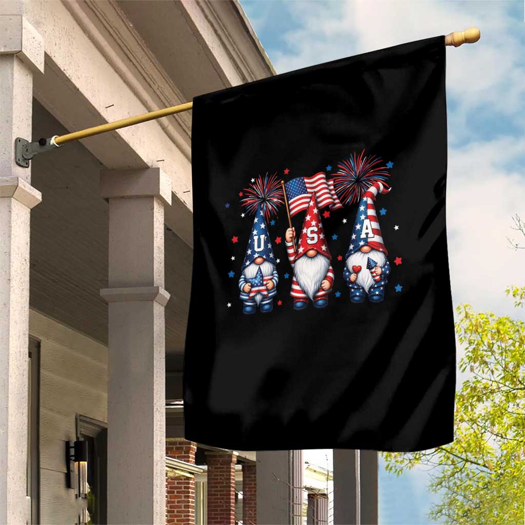 Red White Blue Gnomes Fireworks Garden Flag Patriotic 4th Of July TS12 Print Your Wear