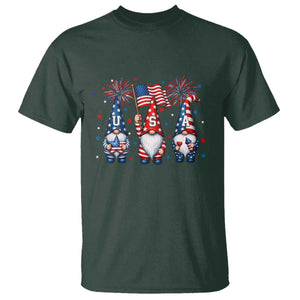 Red White Blue Gnomes Fireworks T Shirt Patriotic 4th Of July TS12 Dark Forest Green Print Your Wear