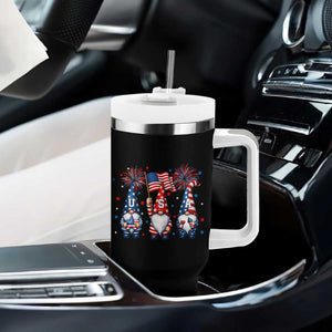 Red White Blue Gnomes Fireworks Tumbler With Handle Patriotic 4th Of July TS12 Print Your Wear