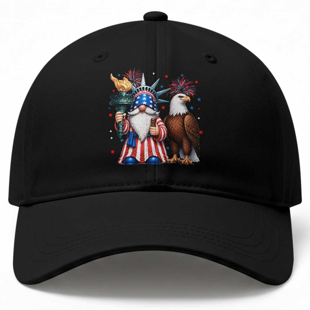 Funny Statue Of Liberty Gnome Baseball Cap Patriotic 4th Of July TS12 Print Your Wear