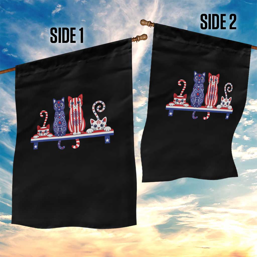 Red White And Blue Cute Cats Garden Flag Patriotic Pet Lover TS12 Print Your Wear