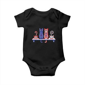 Red White And Blue Cute Cats Baby Onesie Patriotic Pet Lover TS12 Black Print Your Wear