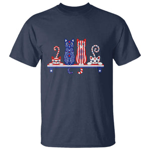 Red White And Blue Cute Cats T Shirt Patriotic Pet Lover TS12 Navy Print Your Wear