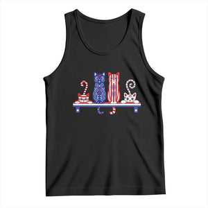 Red White And Blue Cute Cats Tank Top Patriotic Pet Lover TS12 Black Print Your Wear